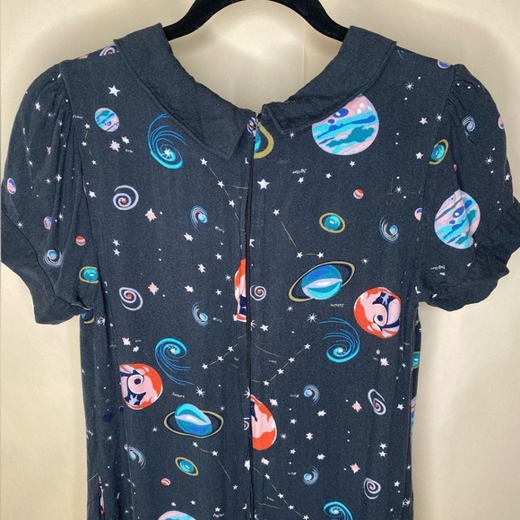 ModCloth Solar System Shift Dress Peter Pan Collar Sz XS - Picture 4 of 11